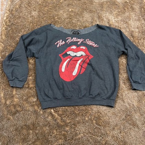 Rolling Stones vintage off the shoulder‎ sweater - Picture 1 of 7